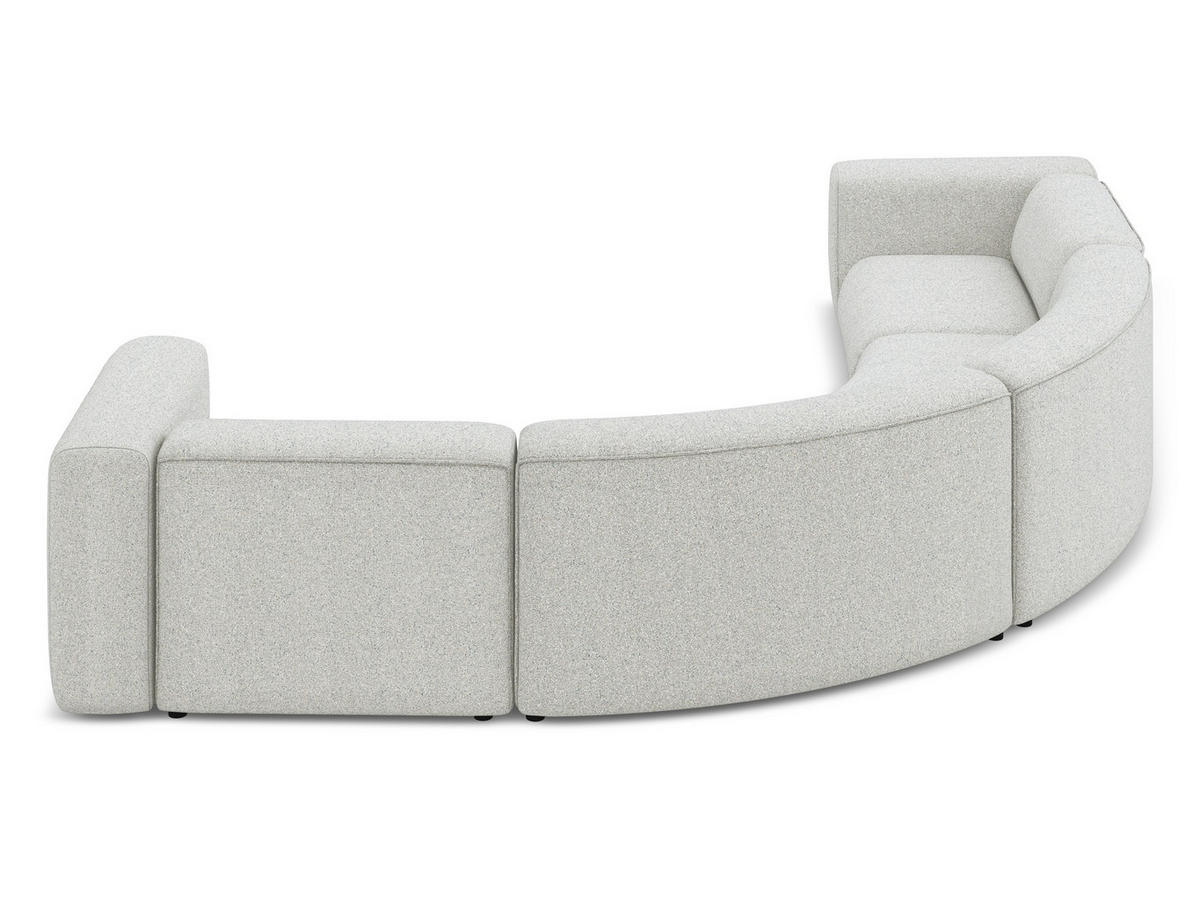 ECKSOFA Strukturstoff Stoff Beige - Beige/Schwarz, Kunststoff/Textil (318/318cm) - Makamii