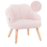 KINDERSESSEL Bouclé Pastellrosa Miland - Pink, Textil (50/55/53cm) - Beliani