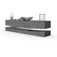 LOWBOARD City Fronten in Avola-Anthrazit - Anthrazit, Holzwerkstoff (178/48/39cm) - Vladon