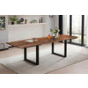 ESSTISCH ADINA - Schwarz/Braun, Holz/Metall (90/180/76cm) - SAM