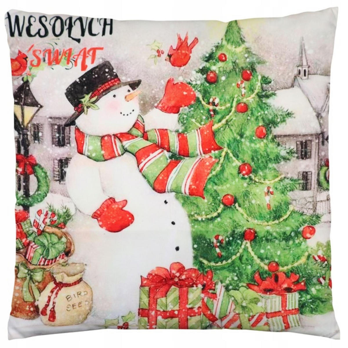 KISSENBEZUG Weihnachts Dekokissenbezug 45x45cm - Hellgrau, Textil (45/45cm) - KRUMAD
