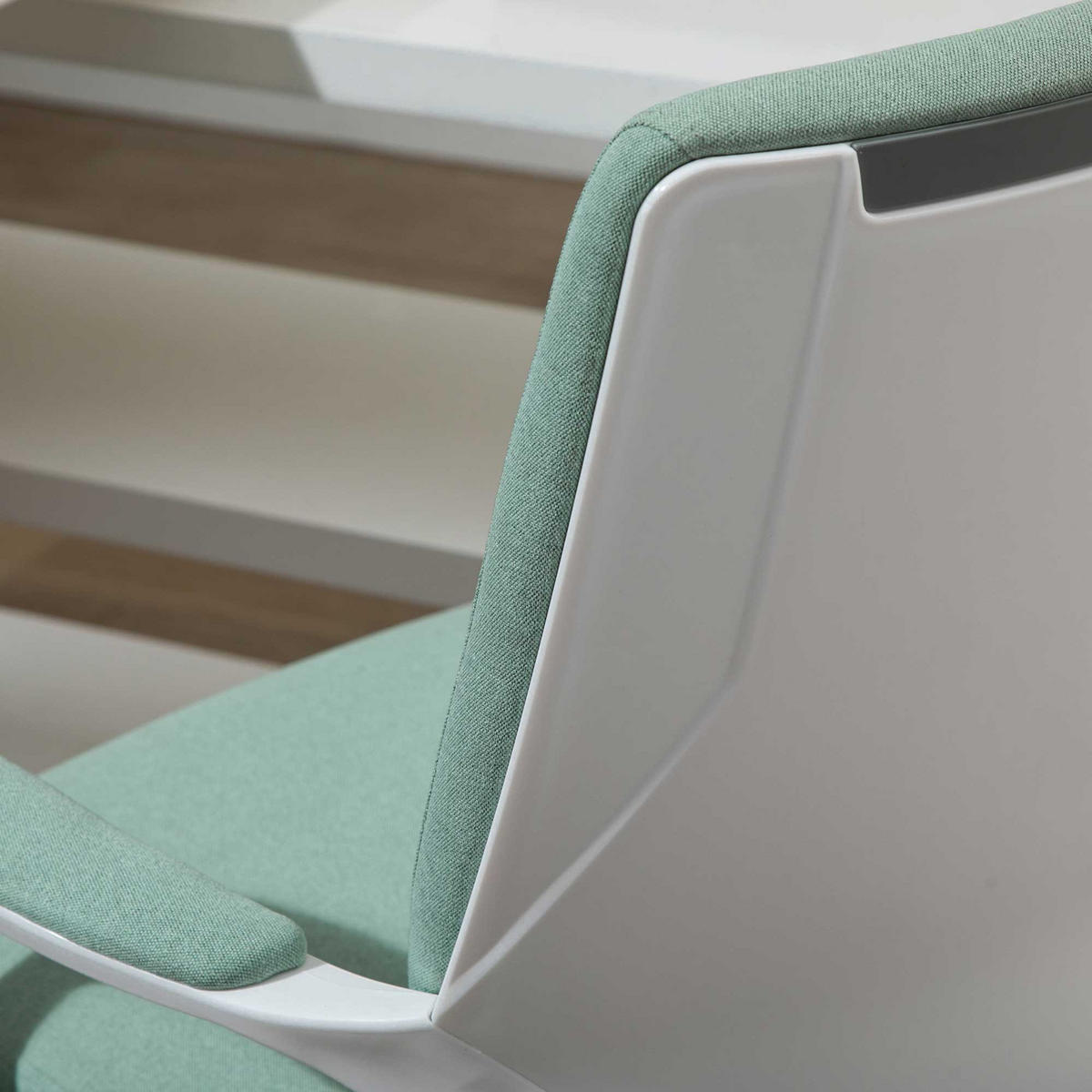 BÜROSTUHL Drehstuhl höhenverstellbarer dick gepolstert Polyester Grün+Weiß - Hellgrün, Kunststoff (69/100/62cm) - Vinsetto