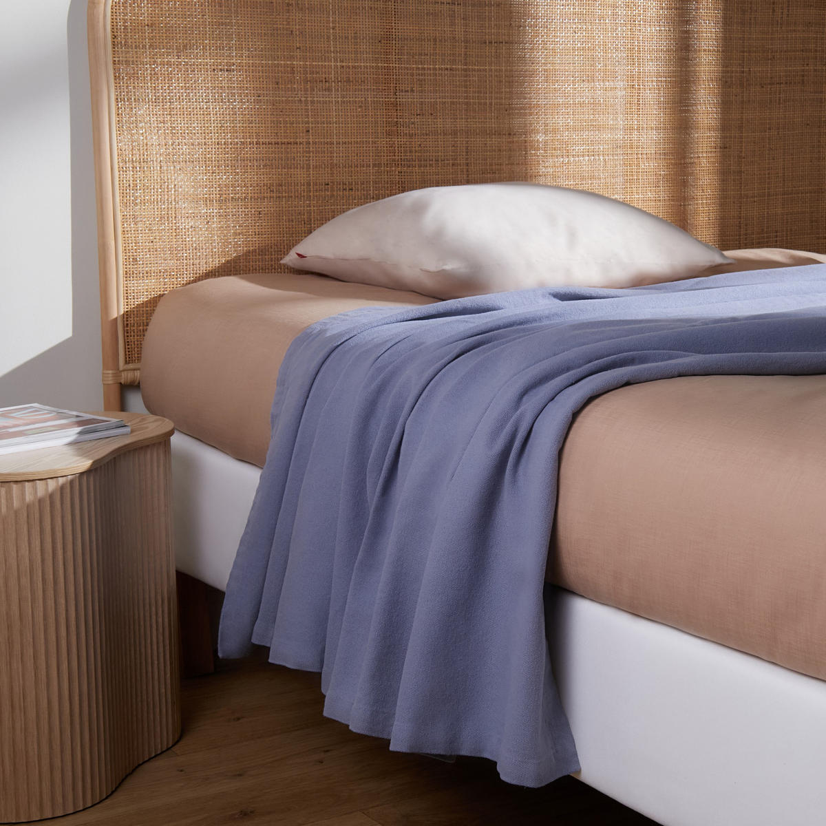 BAUMWOLLBETTDECKE Taromina - Blau, Textil (200/220cm) - home&you