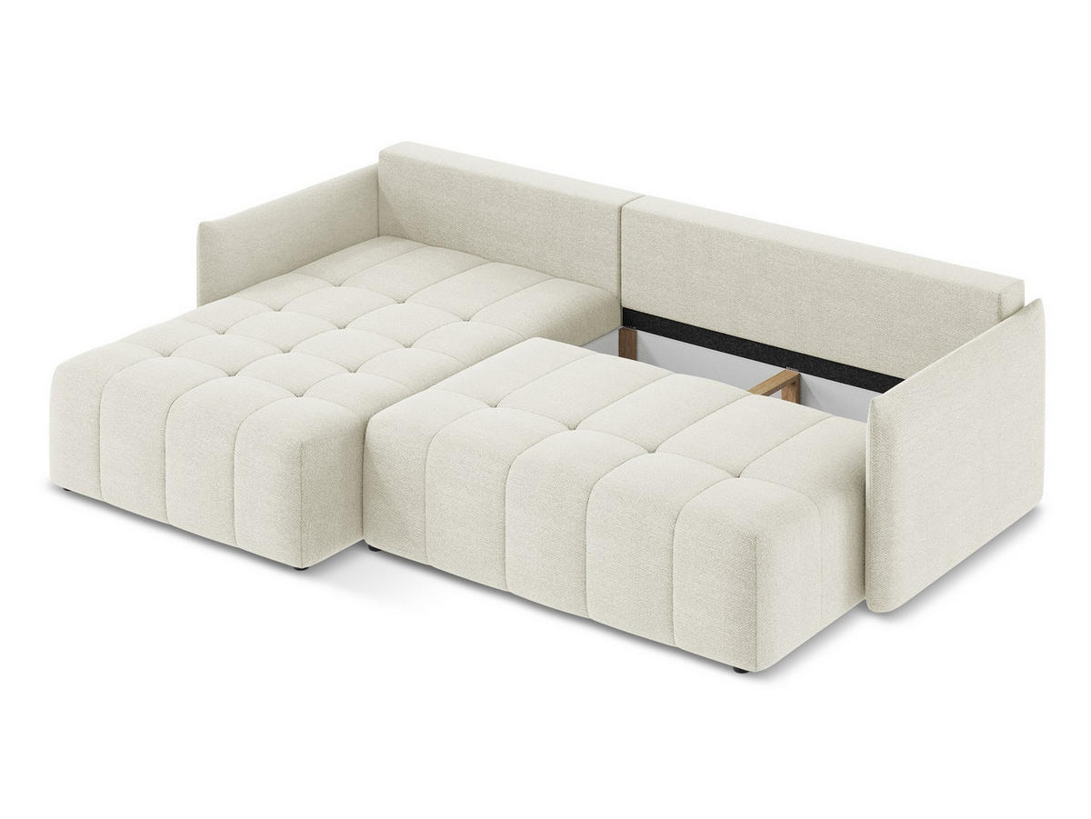 3-SITZER SOFA Chenille Stoff Grau - Hellgrau/Schwarz, Holzwerkstoff/Kunststoff (244/75/94cm) - Makamii