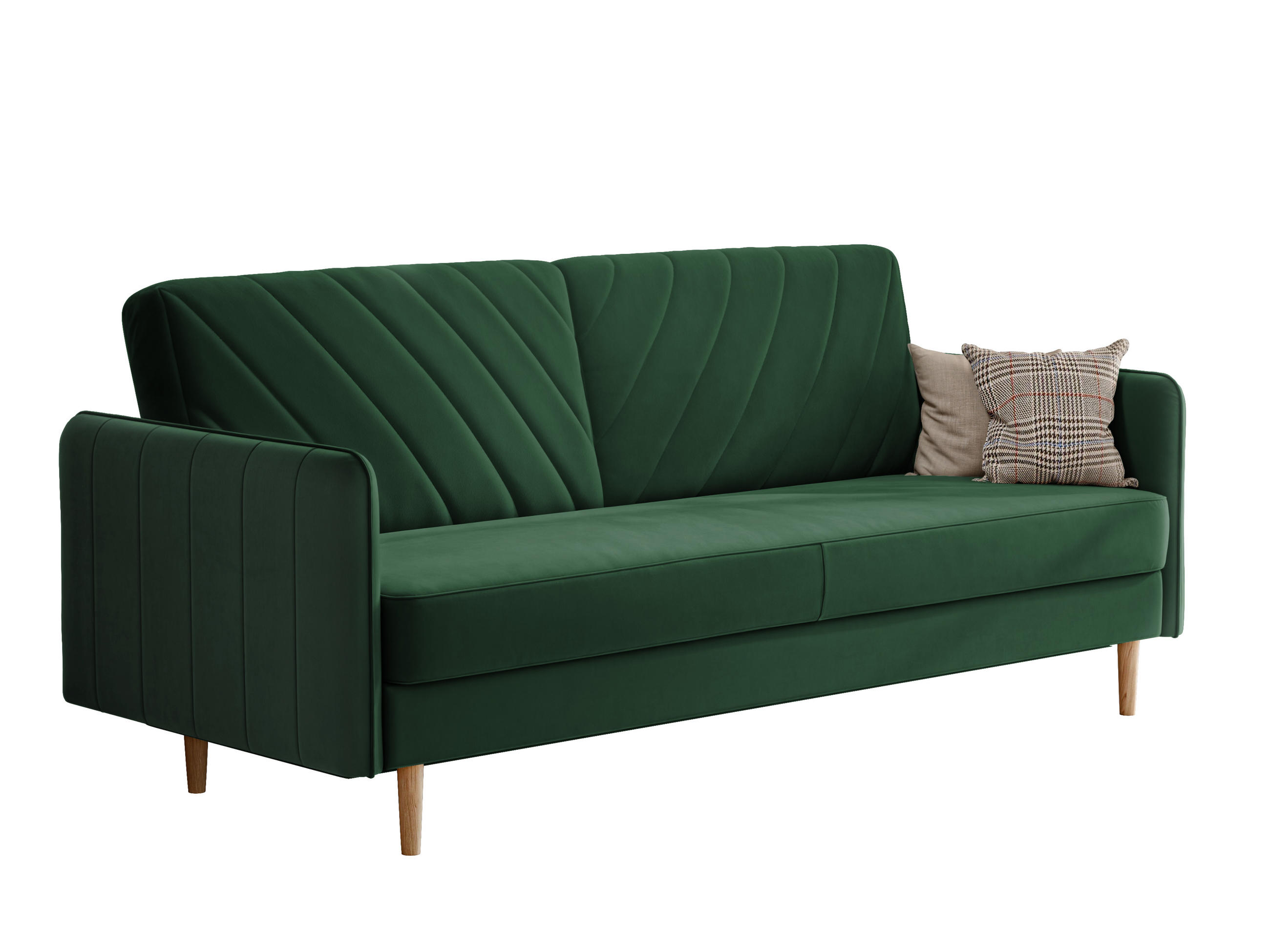 SCHLAFSOFA COLETTE mit Bettkasten Grün - Grün, Holzwerkstoff/Kunststoff (200/85/90cm) - Idohome