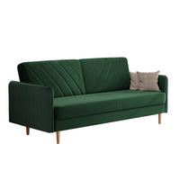 SCHLAFSOFA COLETTE mit Bettkasten Grün - Grün, Holzwerkstoff/Kunststoff (200/85/90cm) - Idohome