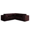 CORNER LUX, Gesteppt, Stoff Whisper, Rotwein - Weinrot, Holz/Textil (246/246cm) - Kaiser Möbel
