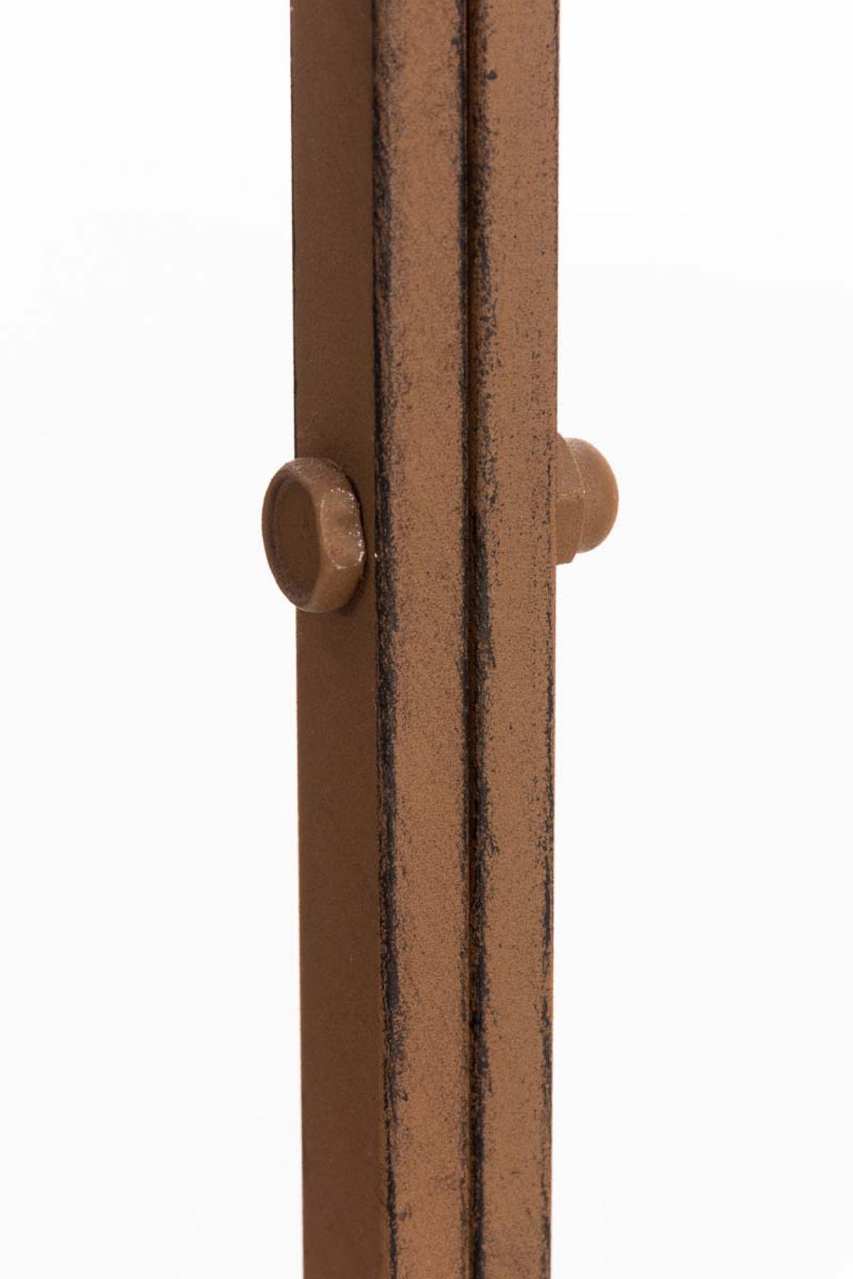 HALBPAVILLON Rosalia mit Sitzbank antik braun - Braun, Metall (120/178/58cm) - TPFGarden
