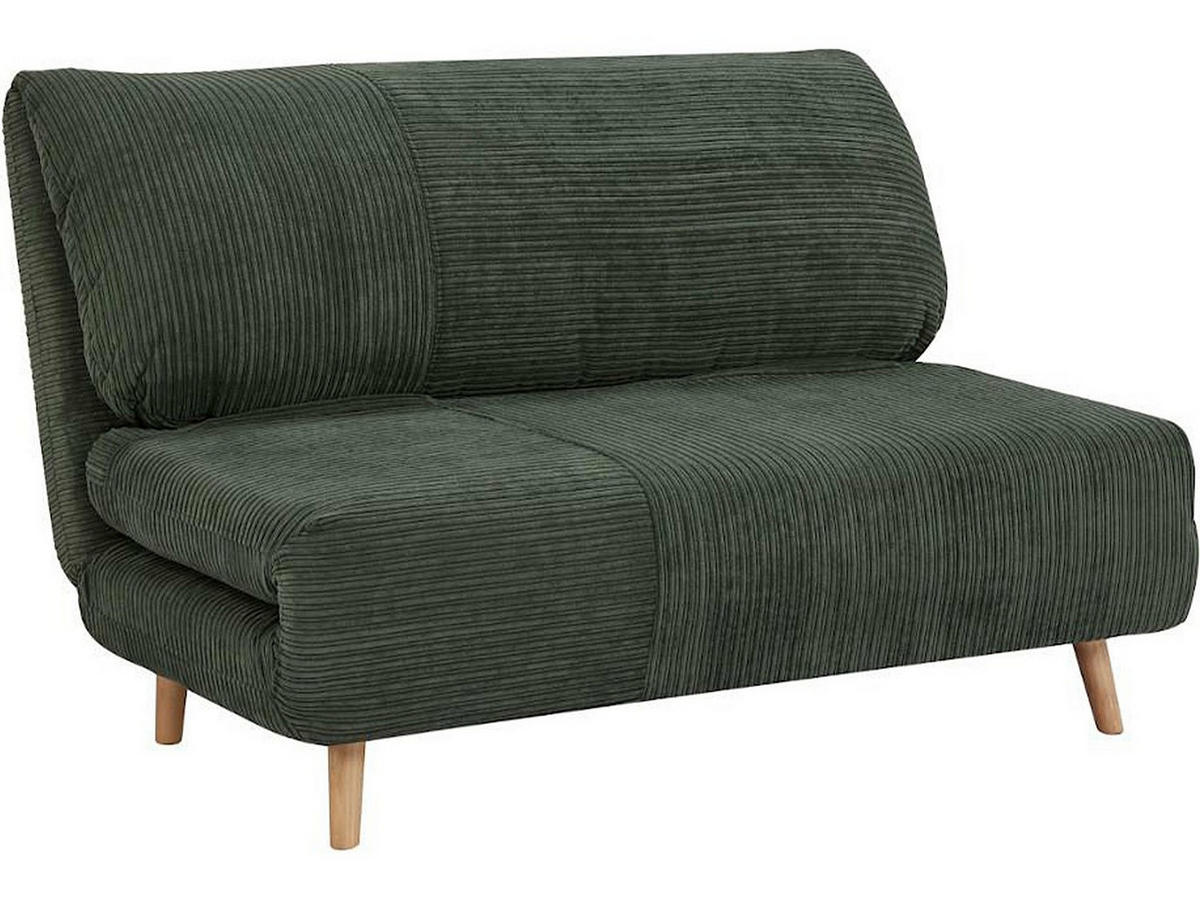 SCHLAFSOFA 2-Sitzer - Cord - Dunkelgrün - PALULA - Grün, Textil (90/83/124cm) - Vente-Unique