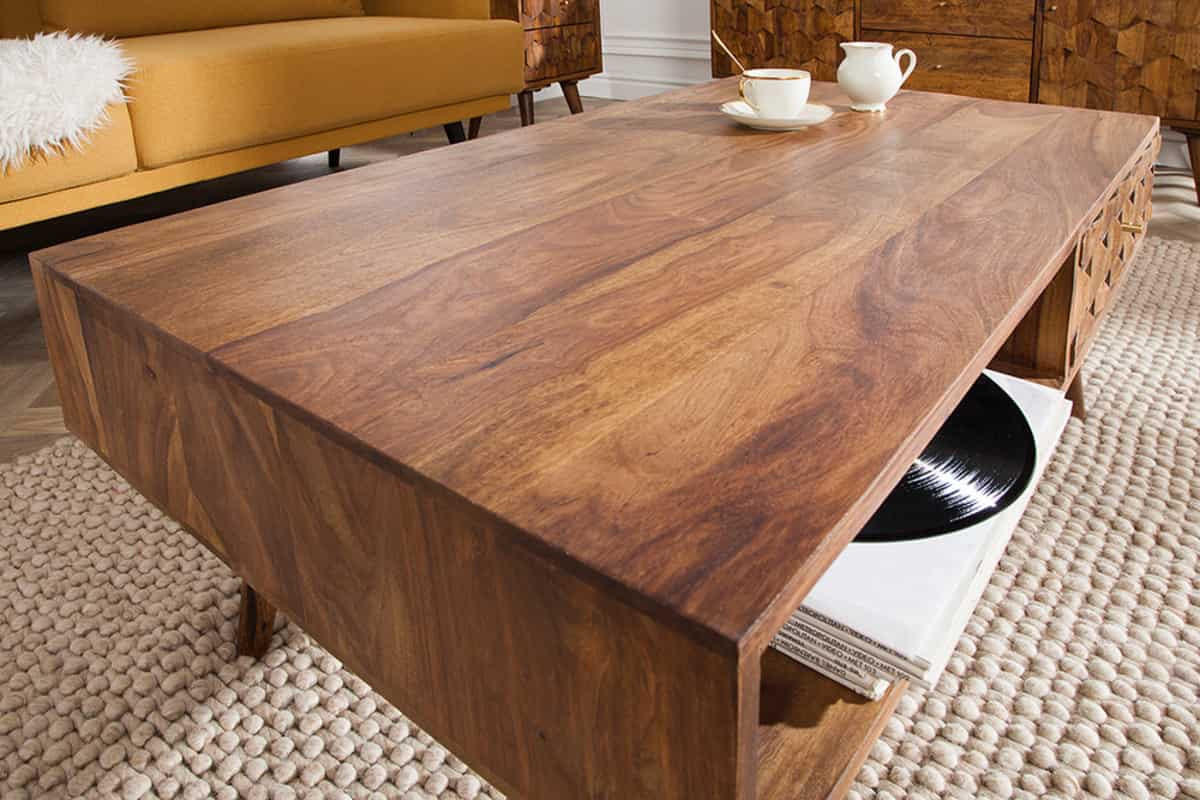 COUCHTISCH MYSTIC LIVING Sheesham rechteckig Natur 100cm - Braun, Holz (52/100/40cm) - riess-ambiente