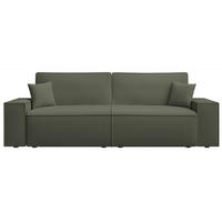SOFA Farese Salbeigrün mit Cordbezug - Hellgrün, Textil (257/85/102cm) - Selsey