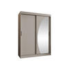 SCHWEBETÜRENSCHRANK Wika 150 cm - Kaschmir/Silberfarben, Holzwerkstoff/Kunststoff (150/200/62cm) - MIRJAN24