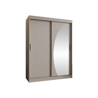 SCHWEBETÜRENSCHRANK Wika 150 cm - Kaschmir/Silberfarben, Holzwerkstoff/Kunststoff (150/200/62cm) - MIRJAN24