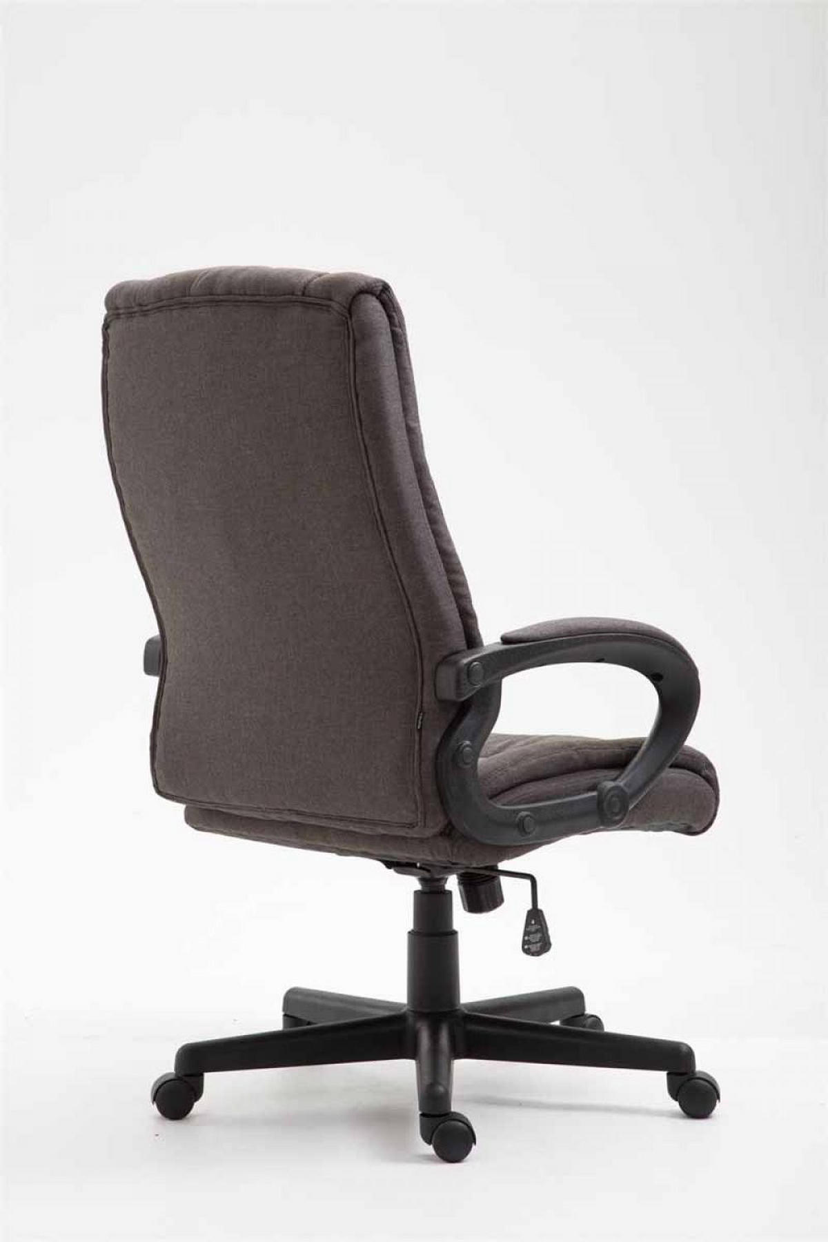 DREHSTUHL Stoff Dunkelgrau - Dunkelgrau/Schwarz, Kunststoff/Textil (66/106/70cm) - CLP