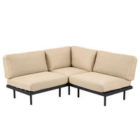 OUTDOOR-ECKSOFA - Beige, Textil/Metall (172/80/172cm) - home24