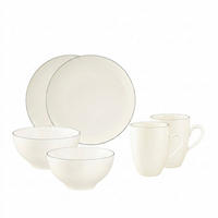 FRÜHSTÜCKS-SET Savona Grey Line creme 6er Set - Creme, Keramik (1/1/1cm) - Seltmann Weiden