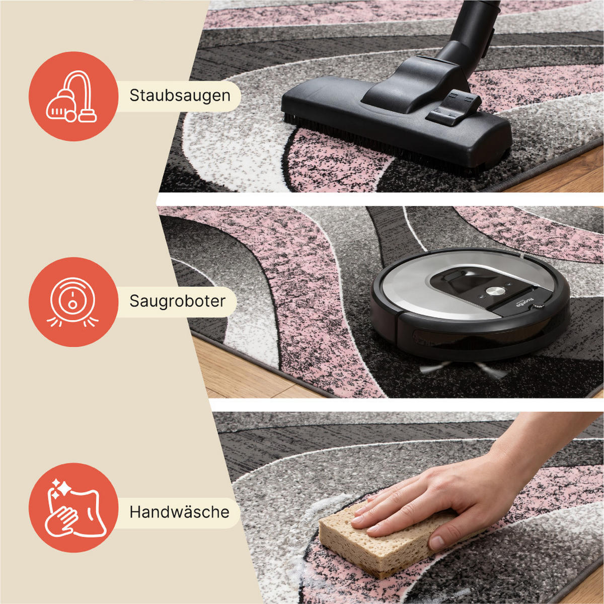 TEPPICH DREAM Rosa 60/100 cm - Rosa, Textil (60/100cm) - Tapiso