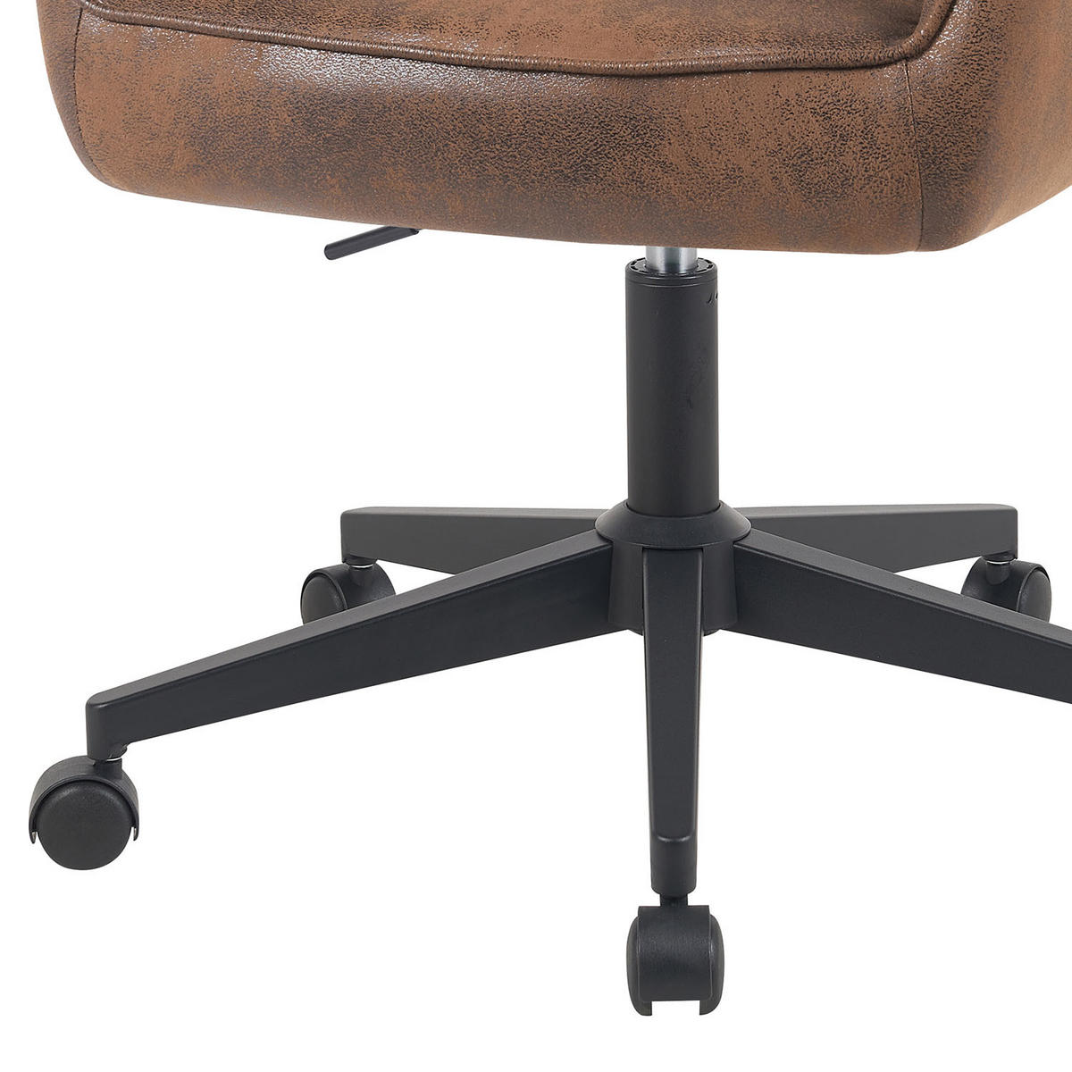 BÜROSTUHL Mika-Elio 2er-Set - Schwarz/Braun, Textil/Metall (60/79/61cm) - DUBI Möbel