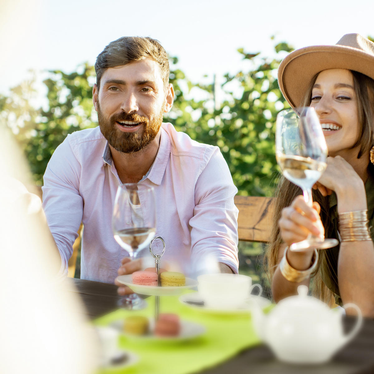 GARTENTISCH - Braun, Kunststoff/Metall (77.5/77.5/74.5cm) - Relaxdays