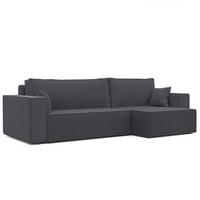 ECKSOFA Adara Max Mit Schlaffunktion - Dunkelgrau, Holzwerkstoff/Textil (145/276cm) - Fun Möbel