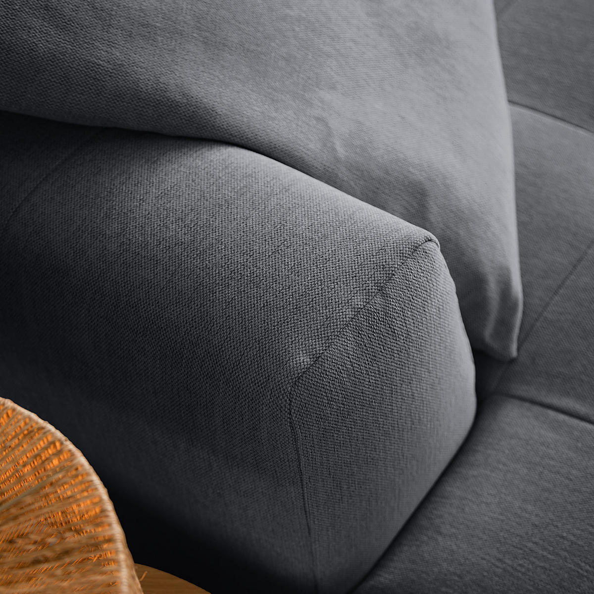 BIGSOFA - Schwarz/Grau, Holz/Kunststoff (270/72/93cm) - home24