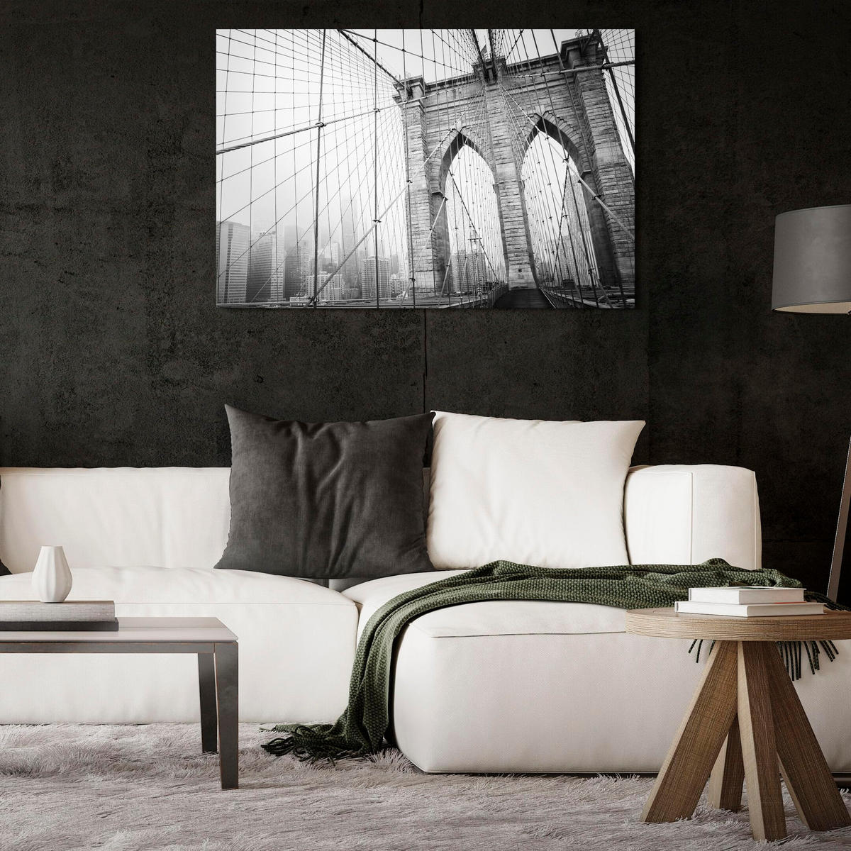 LEINWANDBILD Stadt 120x80 cm - Multicolor, Holz (120/80cm) - LUMASOUL