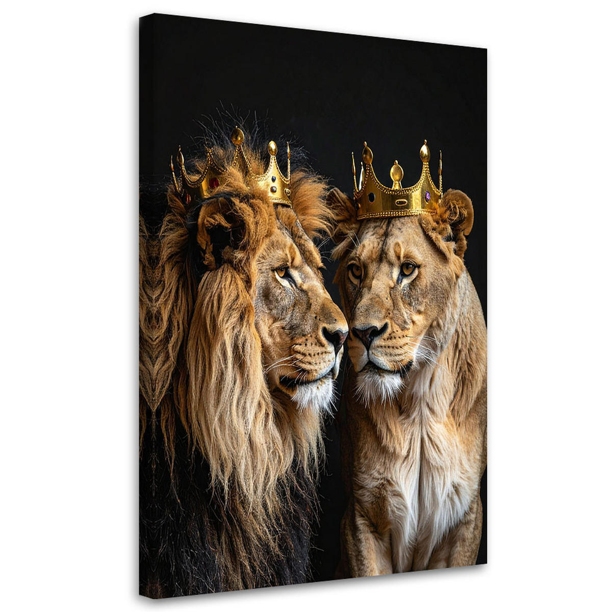 LEINWANDBILD Tiere 70x100cm - Goldfarben, Textil (70/100cm) - Feeby