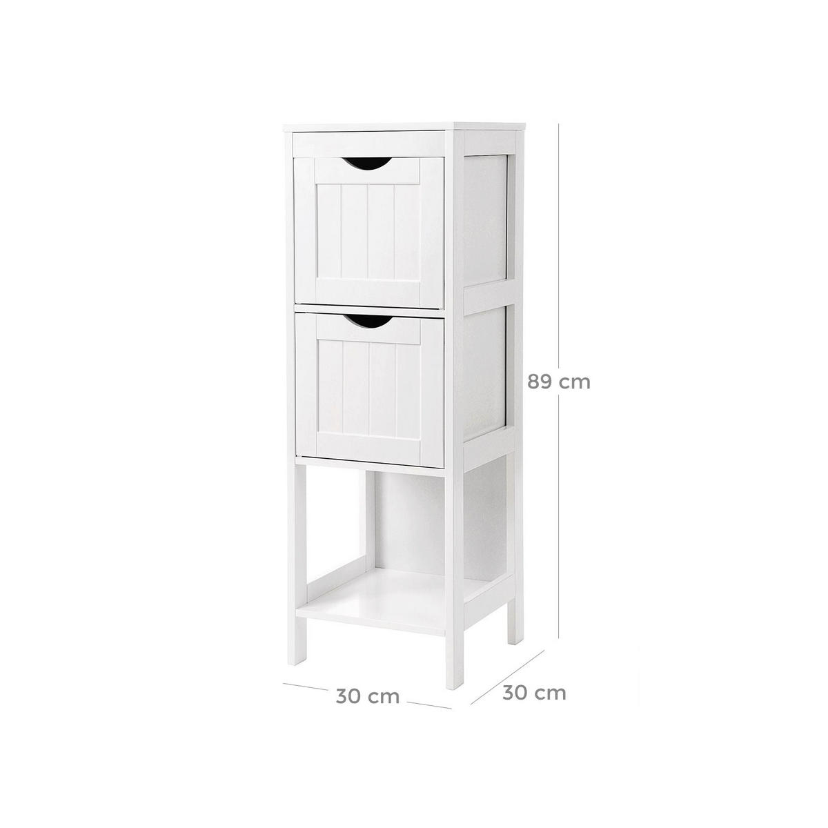 BADEZIMMERREGAL STANDREGAL - Weiß, Holzwerkstoff (89/30/30cm) - Hansiro