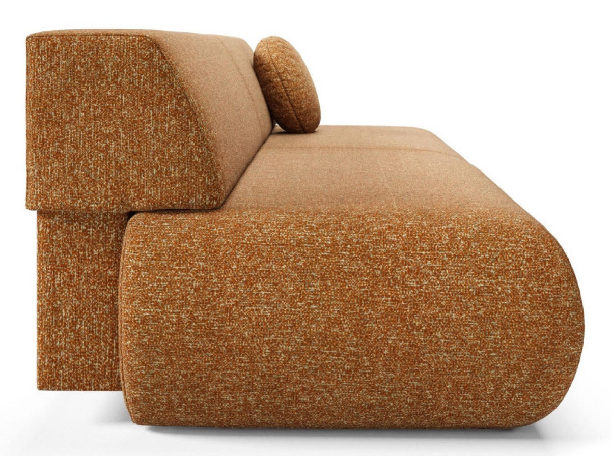 SOFA 3-SITZER Orange PENTI Mit Schlaffunktion Bezogen Mit PUENTE Stoff - Orange, Textil (214/74/100cm) - Sepro Meble