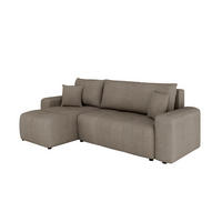 ECKSOFA Nolani mit Schlaffunktion & Bettkasten – Modern & Bequem - Cappuccino, Kunststoff (248/145cm) - Panda Möbel