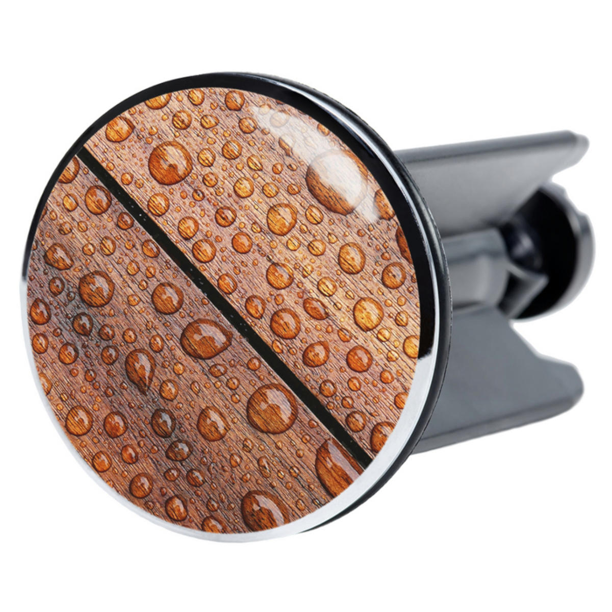 WASCHBECKENSTÖPSEL Canada - Braun, Kunststoff/Metall (4/7/7cm) - Sanilo