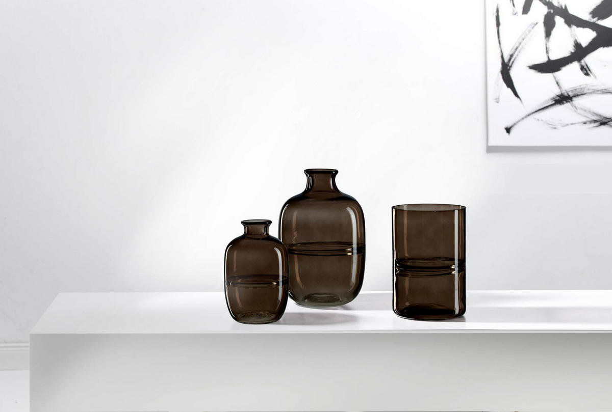 VASEN-SET Larissa braun 2er Set - Braun, Glas (1cm) - Ritzenhoff Breker