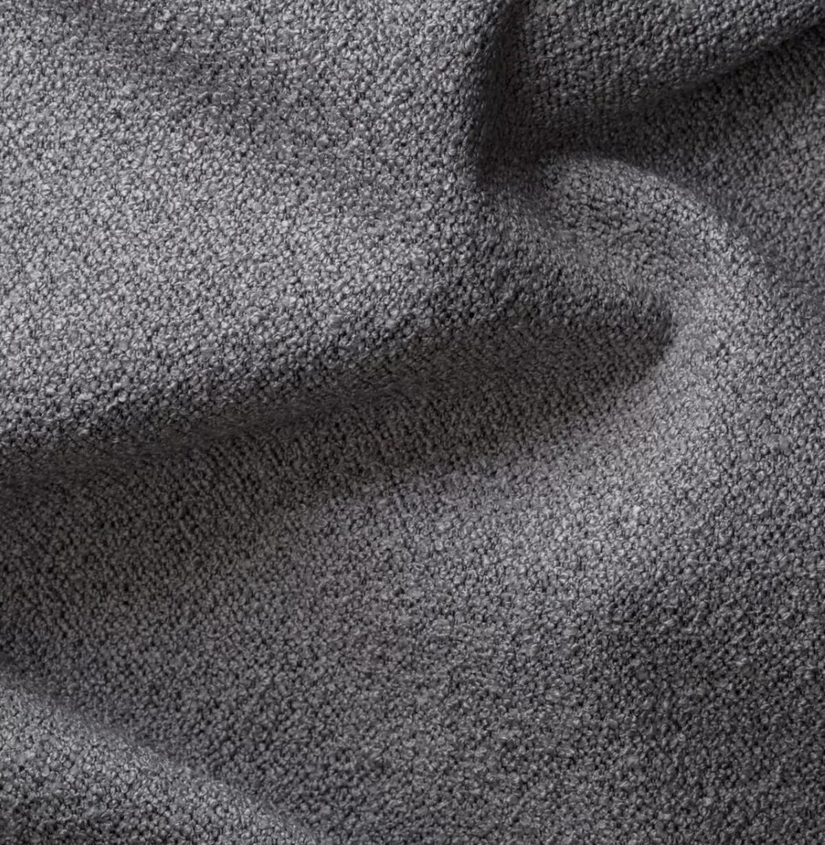 ECKSOFA Designer, Sofa U Form MODENA Stoff Loop Grau - Grau, Holz/Textil (299/165cm) - Kaiser Möbel