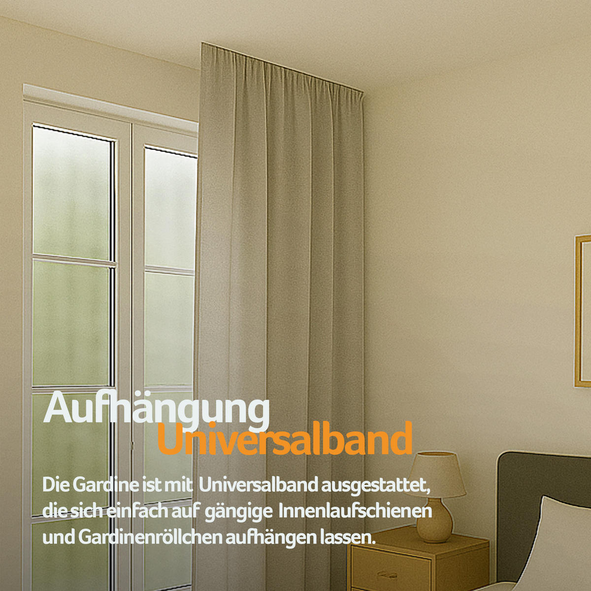 VORHANG Blickdicht ( 140x245cm ) mit Kräuselband / Universalband in Hellgrau - Hellgrau, Textil (140/245cm) - Bestlivings