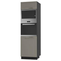 BACKOFEN-HOCHSCHRANK Kvantum D14/RU/60/207 Beige Matt / Schwarz Matt 60 / 59 / 207cm - Beige/Schwarz, Holz/Holzwerkstoff (60/207/59cm) - Feldmann-Wohnen