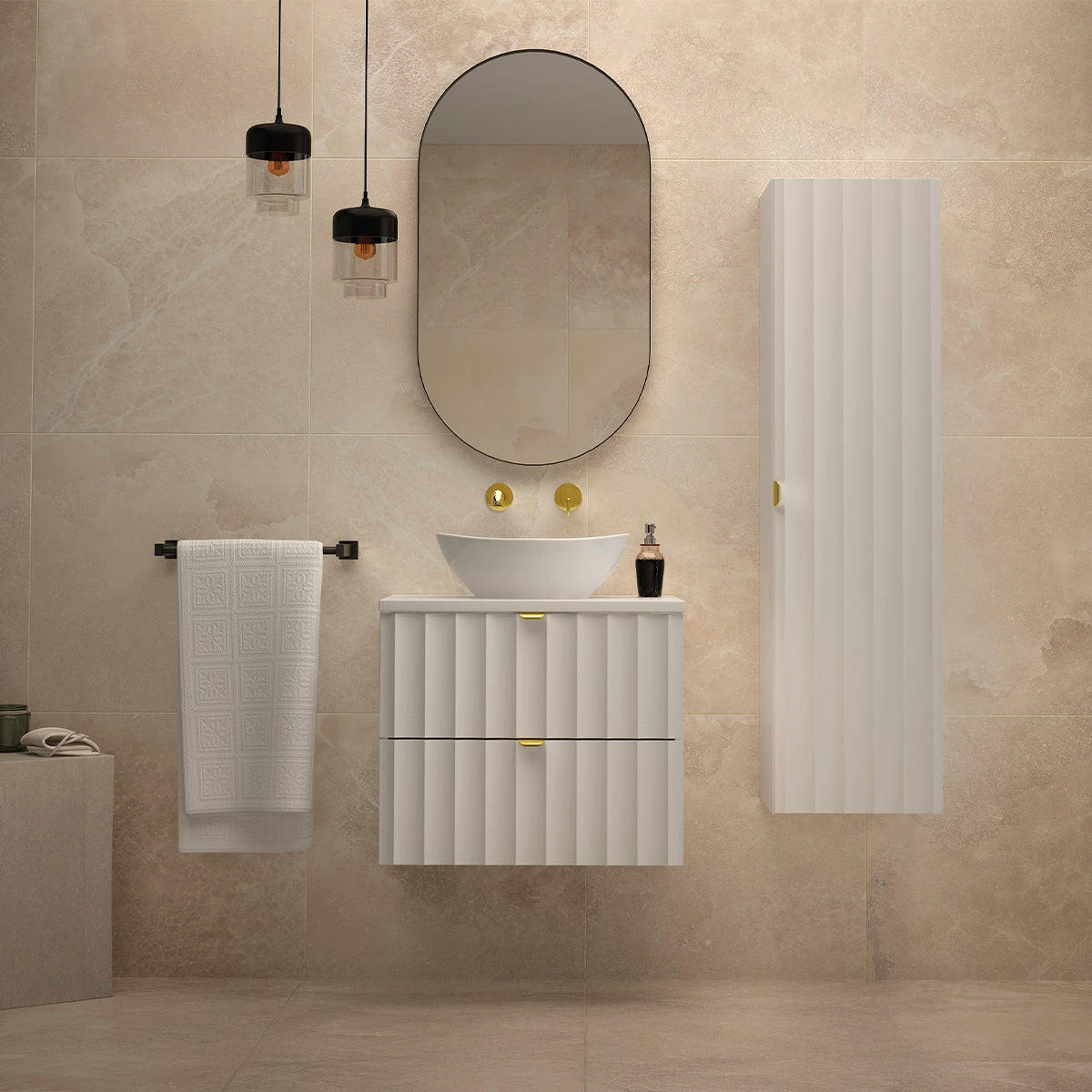 DONJI ELEMENT ZA UMIVAONIK 60.6cm Lexa Bijeli - bijela, drvni materijal (60.6/52.2/46.5cm) - Petits-meubles