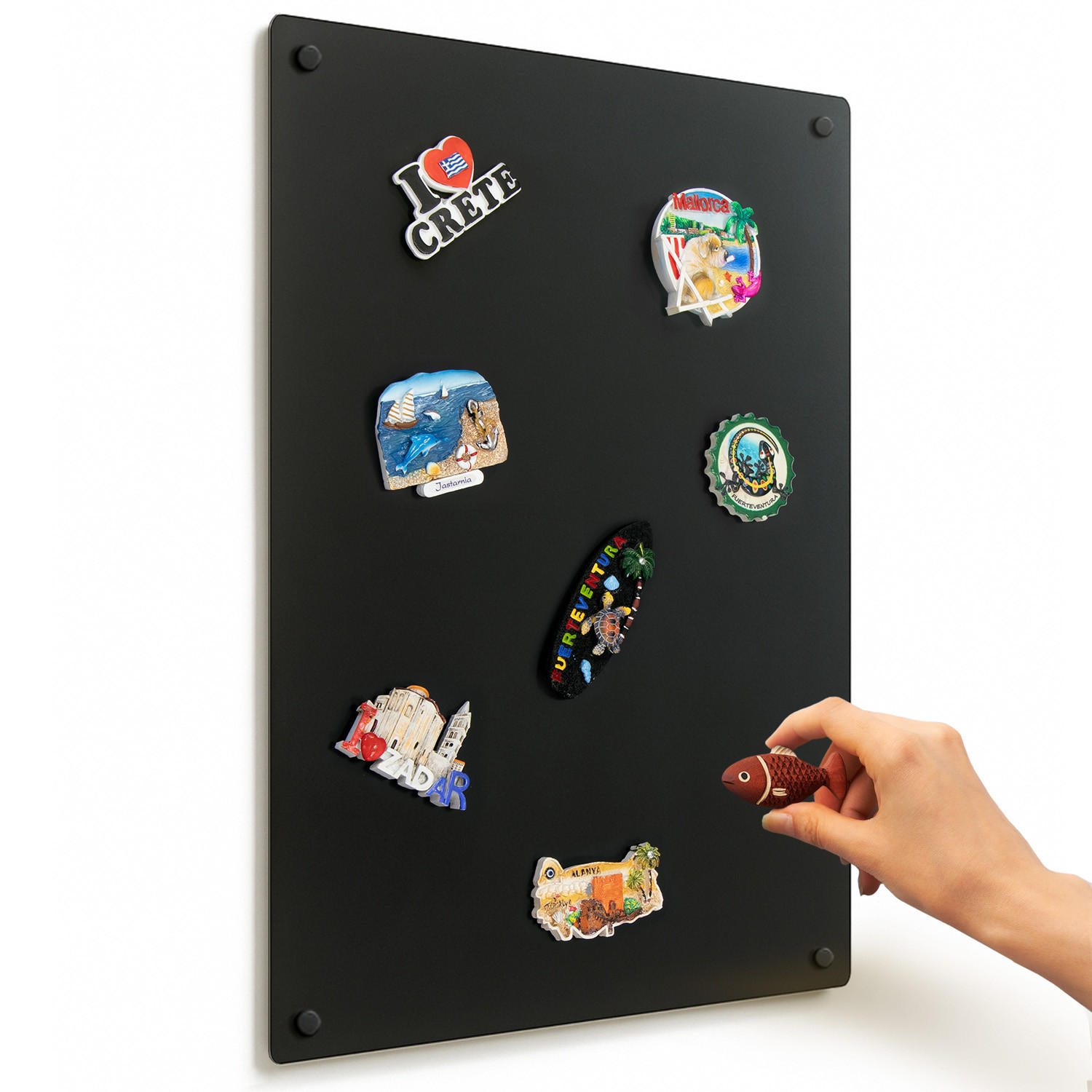 TAFEL magnetische 60x40 cm - Schwarz, Metall (30/70/0.1cm) - Wallfluent