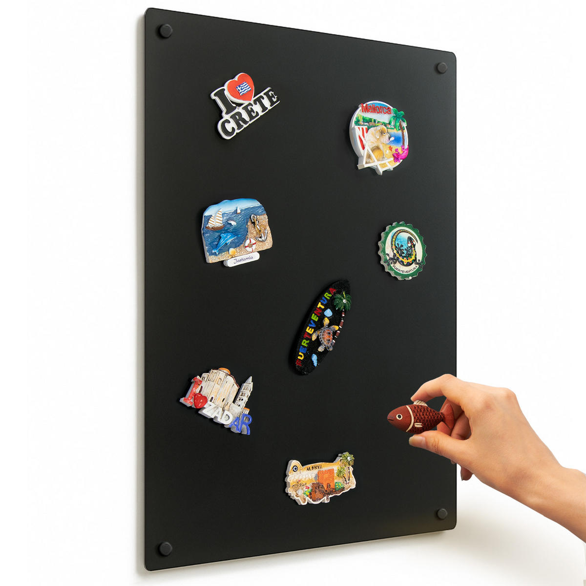 TAFEL magnetische 60x40 cm - Schwarz, Metall (30/70/0.1cm) - Wallfluent