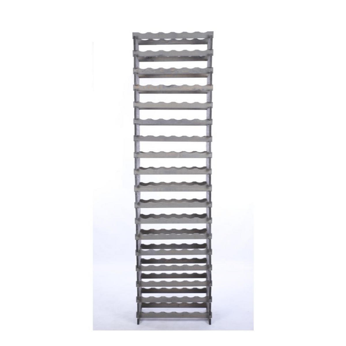 WEINREGAL VINOTECA FLEX PRO HxBxT 247x65x28cm 108 Flaschen auf 18 Ebenen Grau - Grau, Holz (65/247/28cm) - PROREGAL