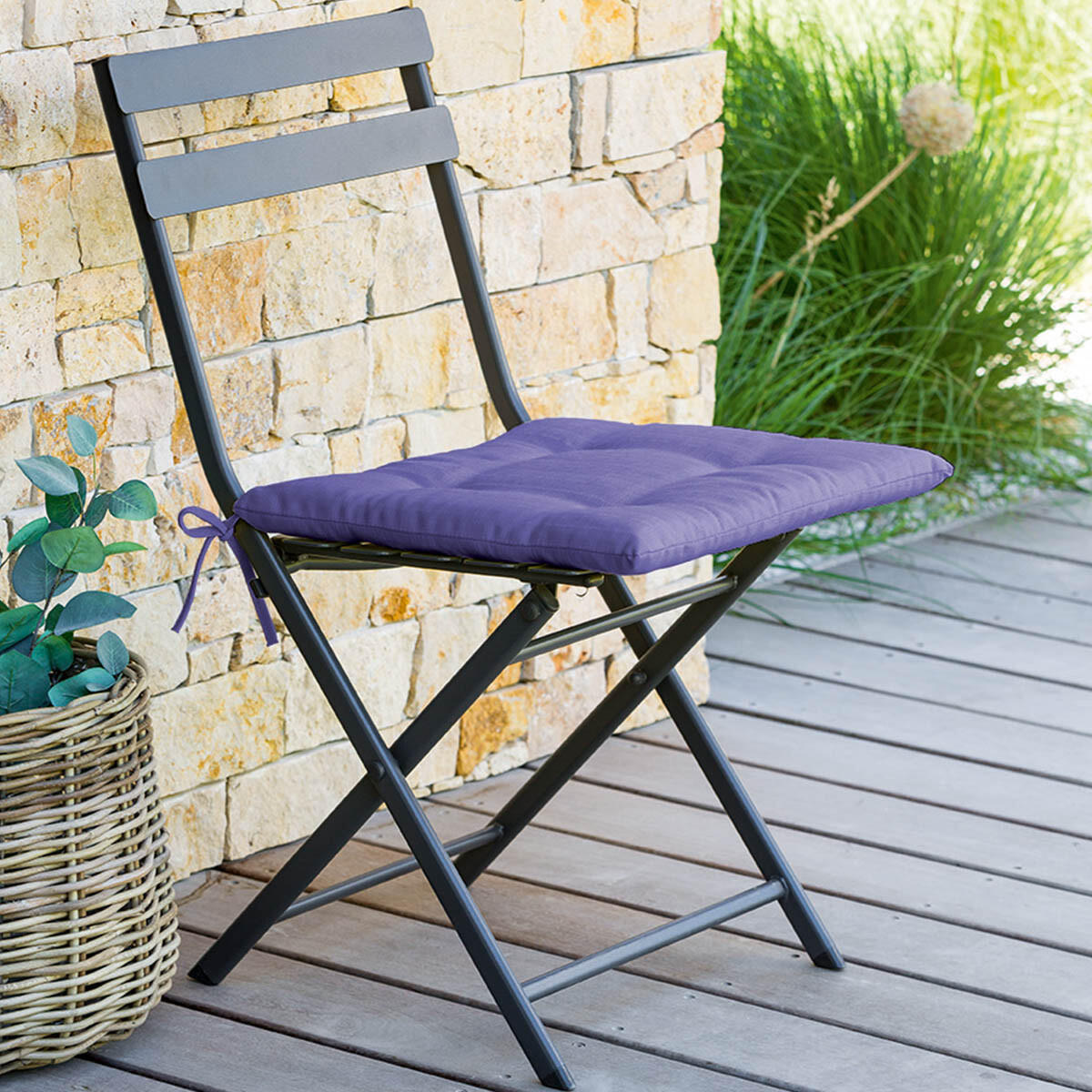 STUHLKISSEN Korai 40/40 cm - Blau, Textil (40cm)