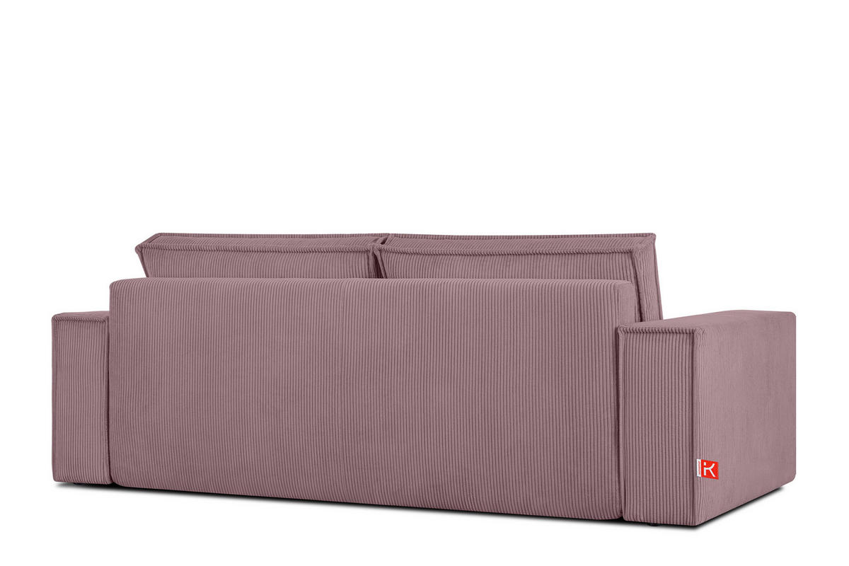 3-SITZER-SCHLAFSOFA NAPI in Pet Friendly Cord-Stoff, hellviolett - Violett/Schwarz, Textil (244/89/101cm) - KONSIMO®