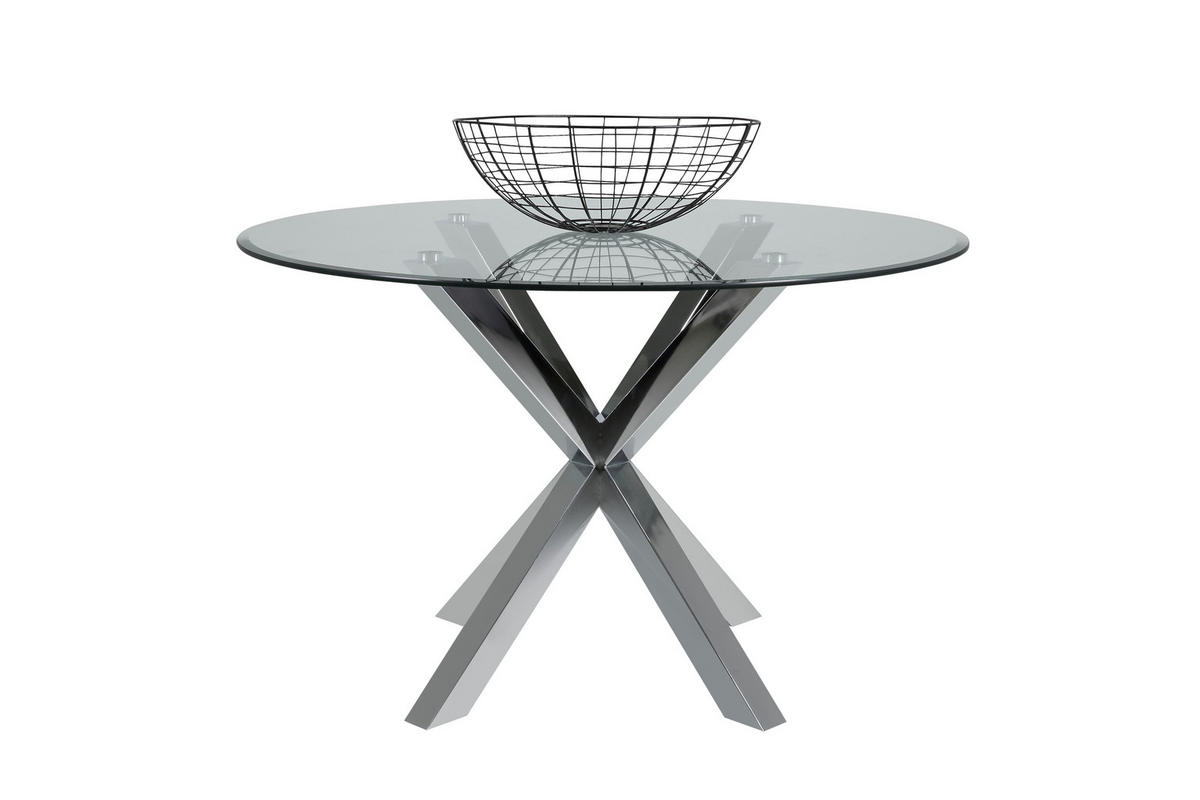 COUCHTISCH Glas und Chrome Gestell - Grau, Glas (82/82/40cm) - ebuy24