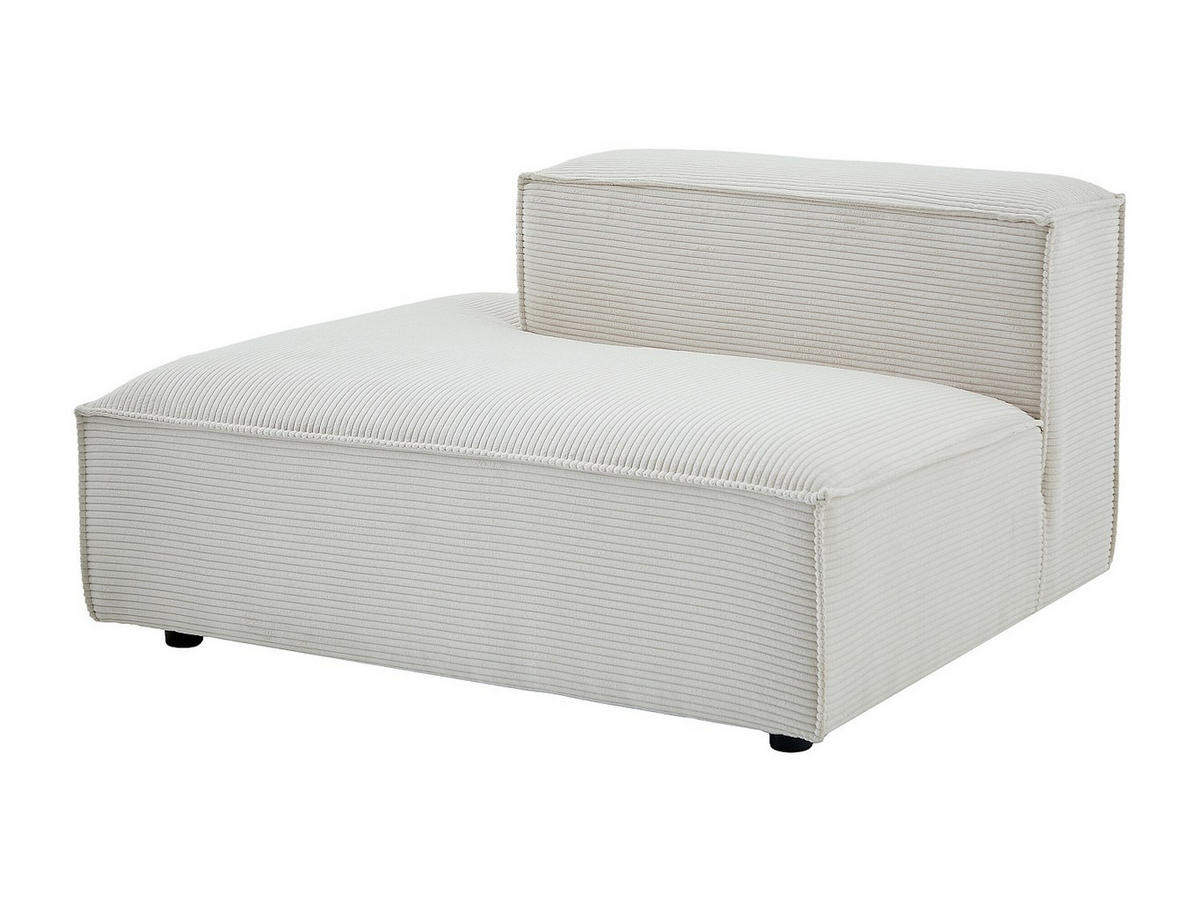 RECAMIERE ohne Schlaffunktion - 1 Person - samt - beige Ruzolo - Beige, Textil (120/67/105cm) - Vente-Unique