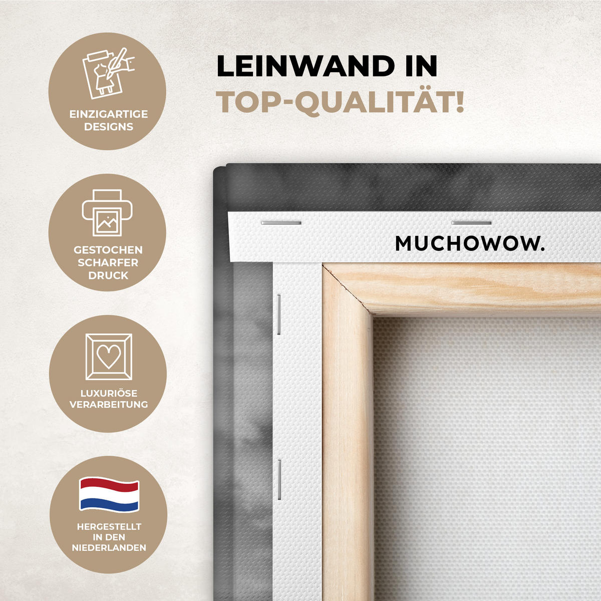 LEINWANDBILD New York - Skyline - Stadt - Blau Wanddeko Schlafzimmer 60x90 cm - Blaugrau, Textil (60/90cm) - MuchoWow