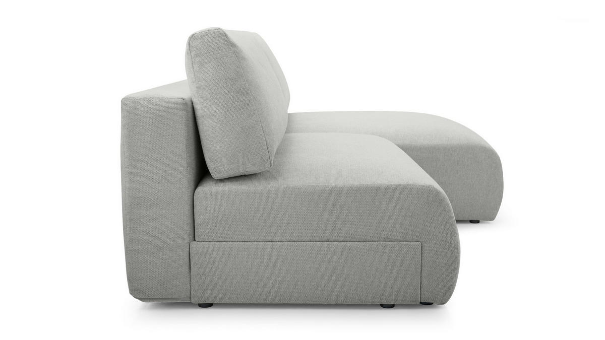 ECKSOFA mit Schlaffunktion Greste, Hellgrau - Hellgrau, Textil (150/223cm) - Meblito