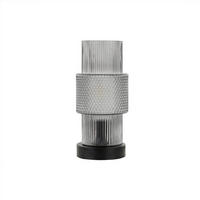 TISCHLAMPE YUKI - Rauchgrau, Kleine Tischlampe - Grau, Glas (12.7/12.7/27.9cm) - Home Deluxe