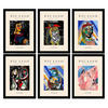 POSTER Set Mit 6 Illustrationen Von Pablo Picasso Licht Schatten A3 Schwarzer Rahmen - Schwarz, Papier (29/3cm) - Nacnic
