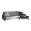 ECKSOFA mit Schlaffunktion L-Form, Hellgrau - Grau, Holzwerkstoff/Textil (256/134cm) - Idohome