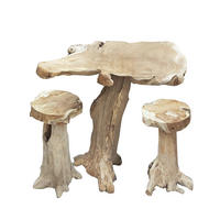 BARSET Joel Teak Natur 102x60x90cm - Hellbraun, Holz (60/102/90cm) - DELUKE