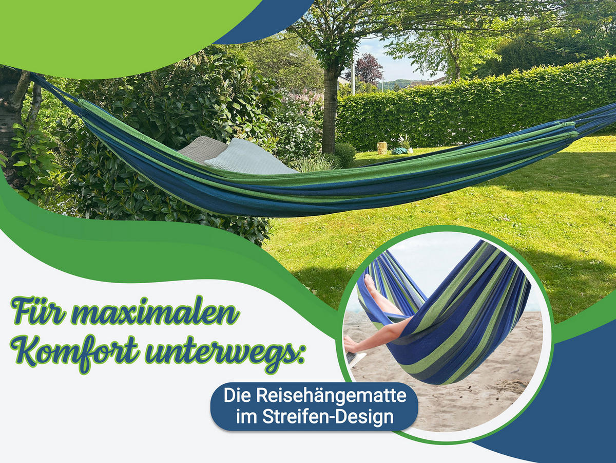 HÄNGEMATTE, 90% Polyester, 10% Baumwolle, Blau - Dunkelblau, Textil (150/1/210cm) - Zollner
